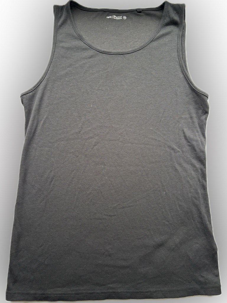 Next Uk Black Ribbed Tank Top